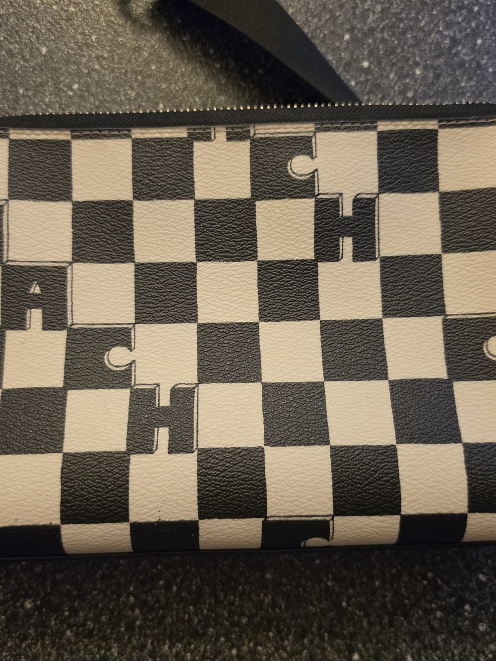 Coach Holden Crossbody Bag in Black & White Checkered Print